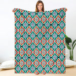 Tribal Navajo Pattern Print Blanket