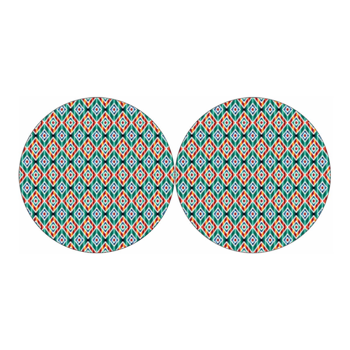 Tribal Navajo Pattern Print Car Coasters
