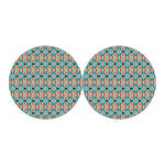 Tribal Navajo Pattern Print Car Coasters