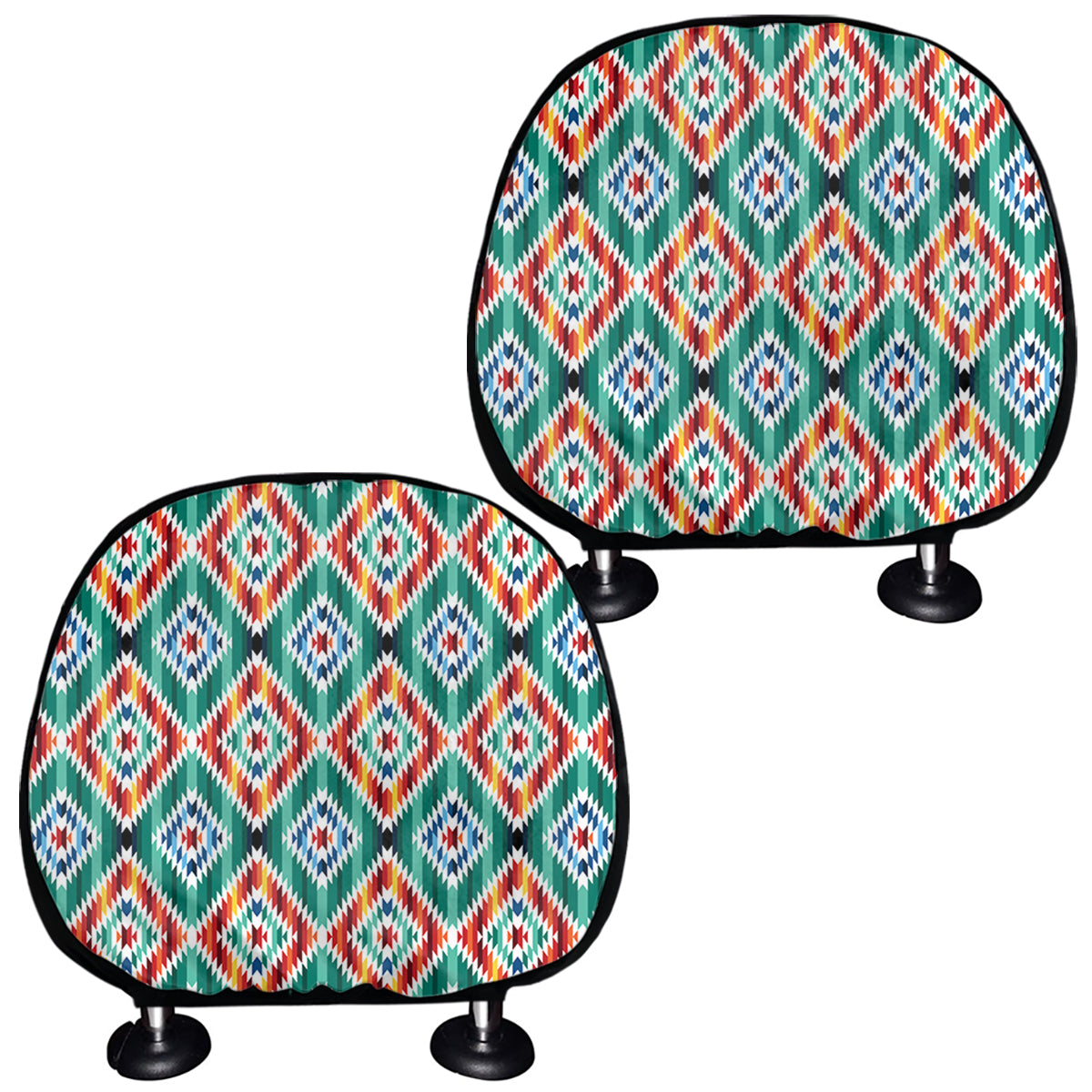 Tribal Navajo Pattern Print Car Headrest Covers