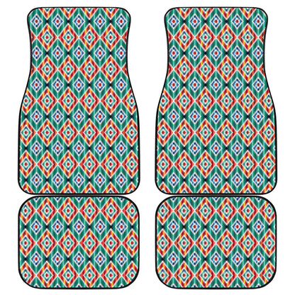 Tribal Navajo Pattern Print Front and Back Car Floor Mats