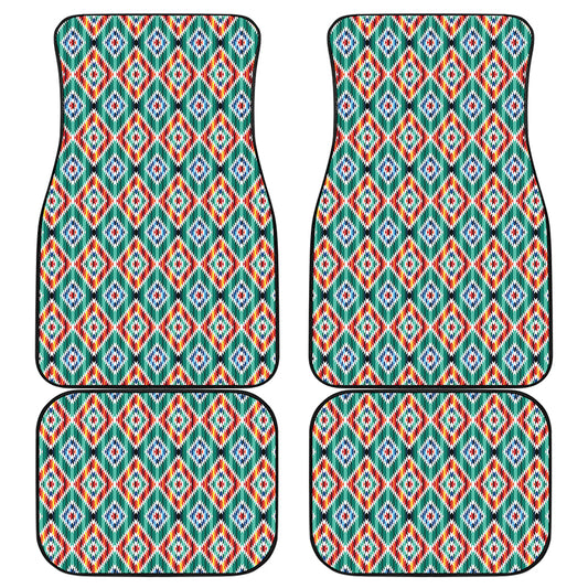 Tribal Navajo Pattern Print Front and Back Car Floor Mats