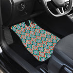 Tribal Navajo Pattern Print Front and Back Car Floor Mats