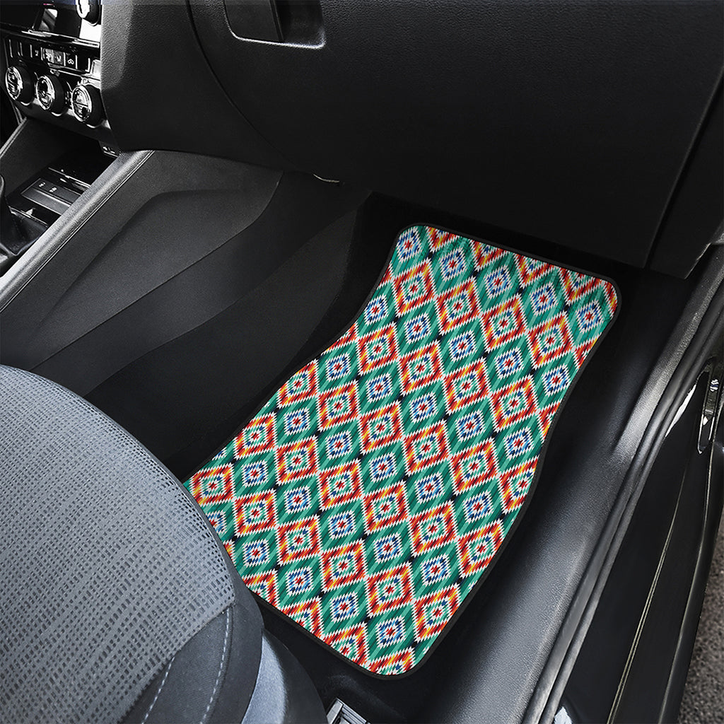 Tribal Navajo Pattern Print Front and Back Car Floor Mats