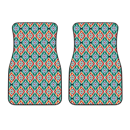 Tribal Navajo Pattern Print Front Car Floor Mats