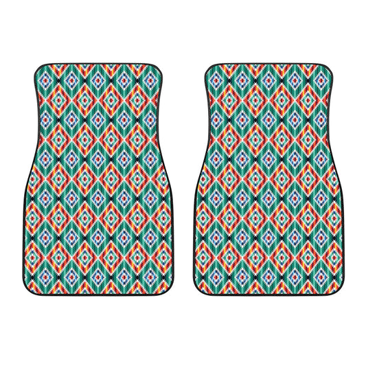 Tribal Navajo Pattern Print Front Car Floor Mats