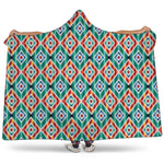Tribal Navajo Pattern Print Hooded Blanket