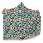 Tribal Navajo Pattern Print Hooded Blanket