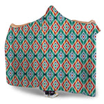 Tribal Navajo Pattern Print Hooded Blanket