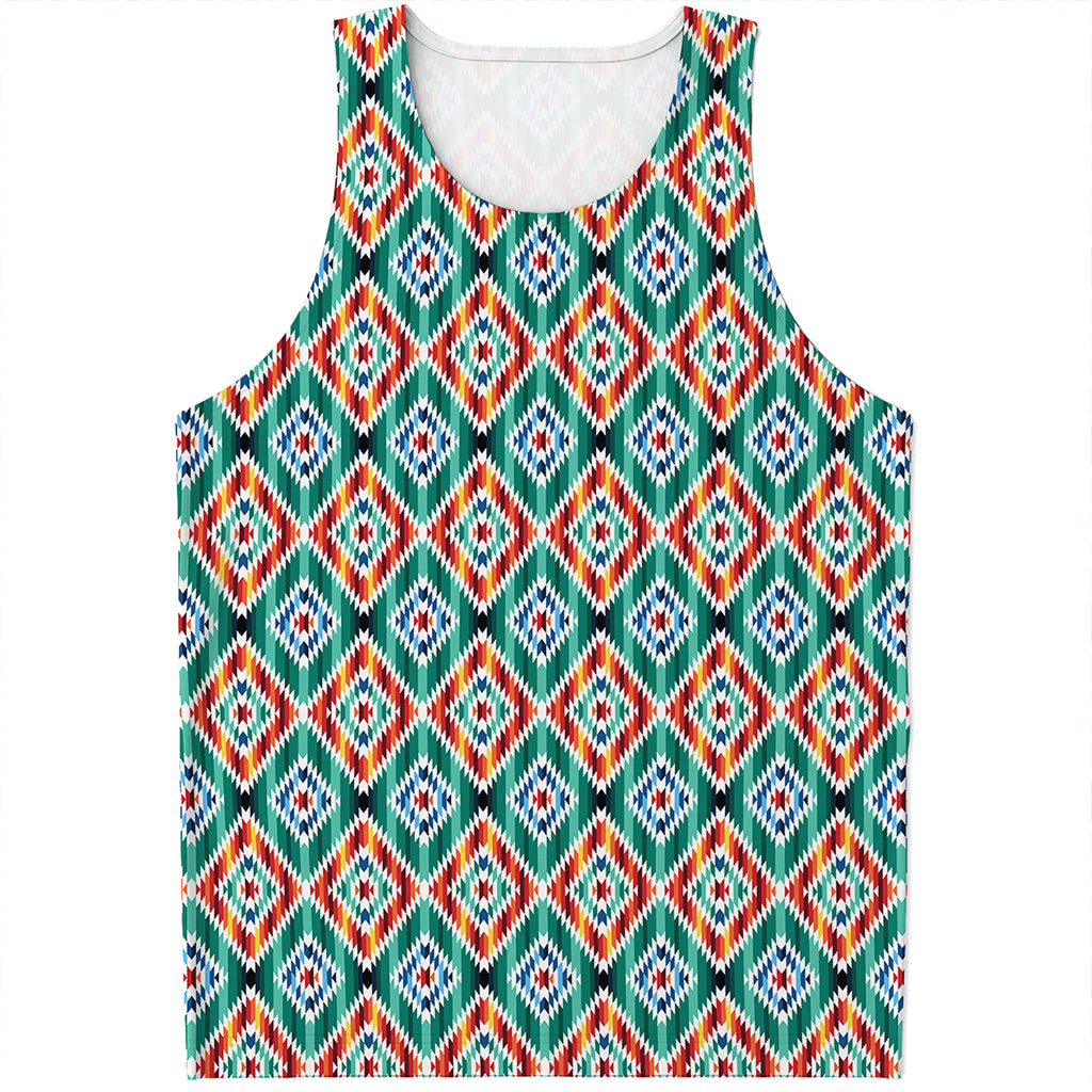 Tribal Navajo Pattern Print Men's Tank Top