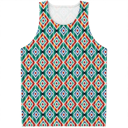 Tribal Navajo Pattern Print Men's Tank Top