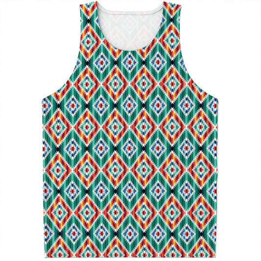 Tribal Navajo Pattern Print Men's Tank Top