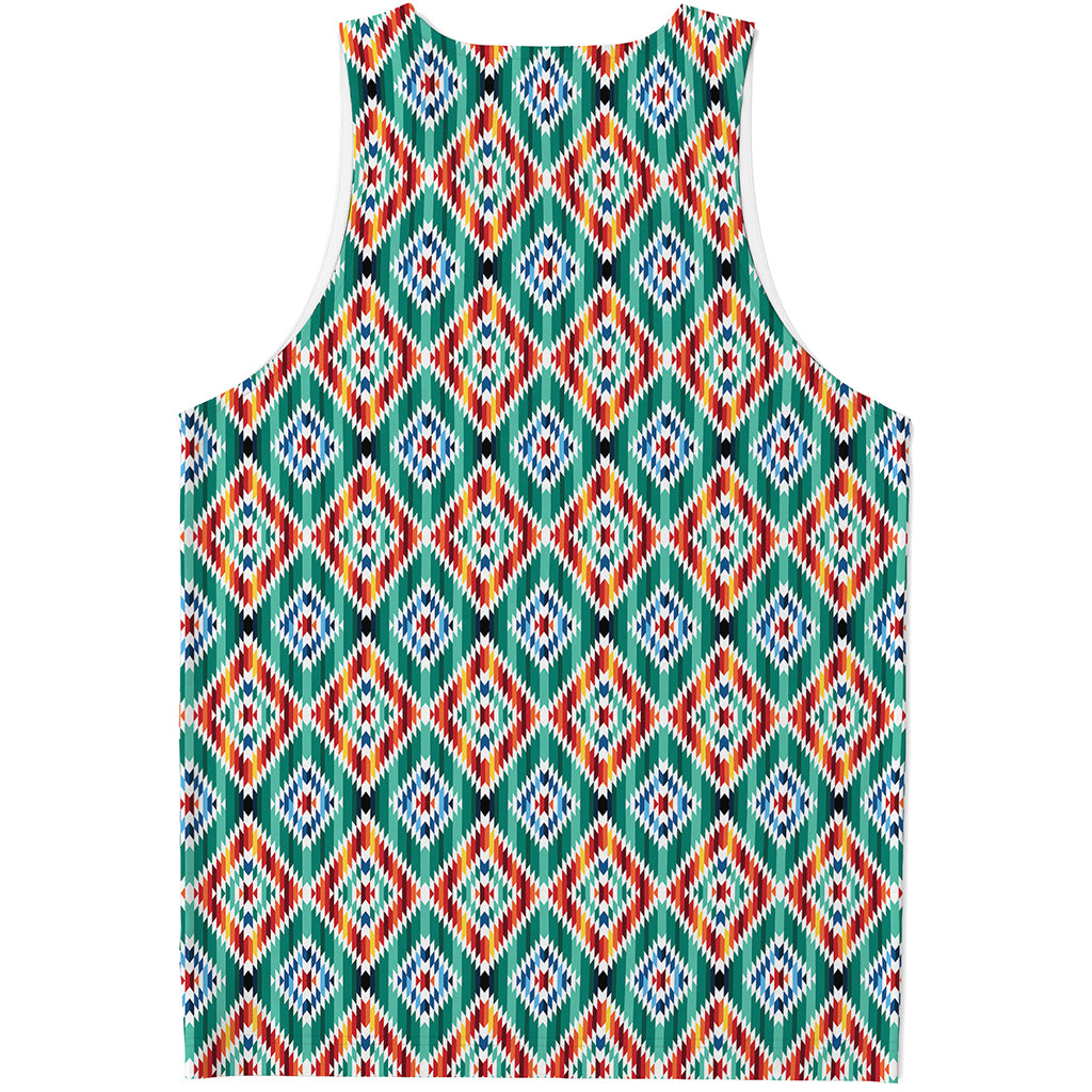 Tribal Navajo Pattern Print Men's Tank Top
