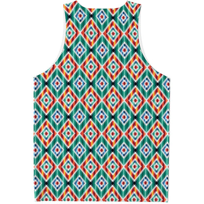 Tribal Navajo Pattern Print Men's Tank Top