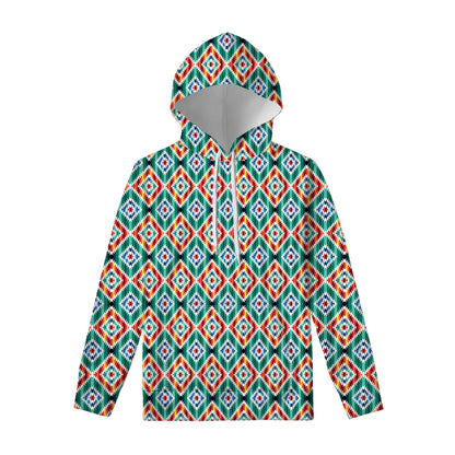 Tribal Navajo Pattern Print Pullover Hoodie