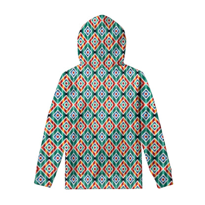 Tribal Navajo Pattern Print Pullover Hoodie
