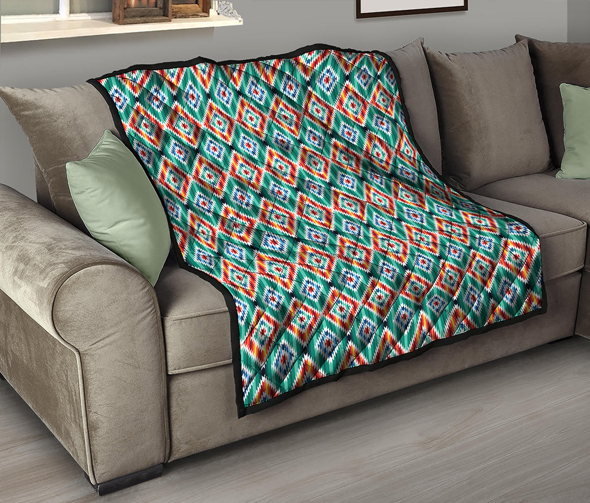 Tribal Navajo Pattern Print Quilt