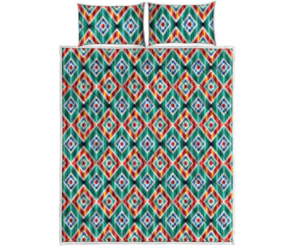 Tribal Navajo Pattern Print Quilt Bed Set
