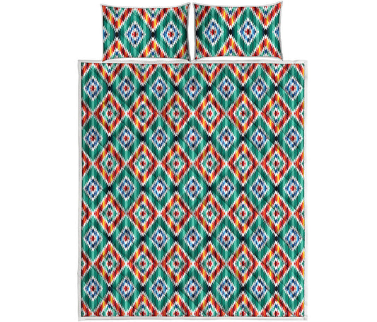 Tribal Navajo Pattern Print Quilt Bed Set