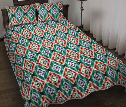 Tribal Navajo Pattern Print Quilt Bed Set