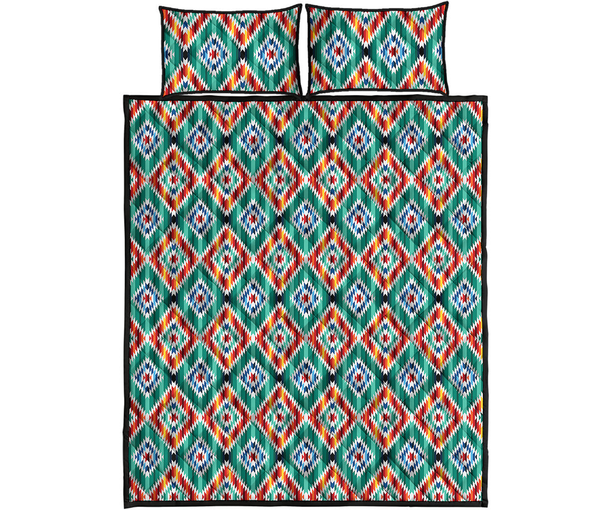 Tribal Navajo Pattern Print Quilt Bed Set