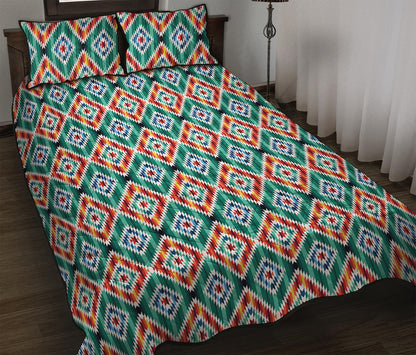 Tribal Navajo Pattern Print Quilt Bed Set