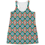 Tribal Navajo Pattern Print Women's Racerback Tank Top