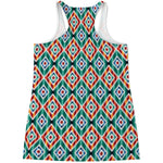 Tribal Navajo Pattern Print Women's Racerback Tank Top