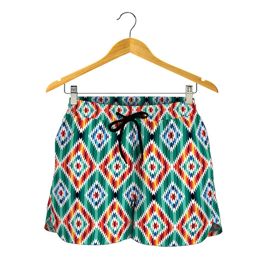 Tribal Navajo Pattern Print Women's Shorts