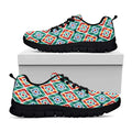 Tribal Navajo Pattern Print Black Running Shoes