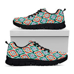 Tribal Pendleton Navajo Pattern Print Black Sneakers