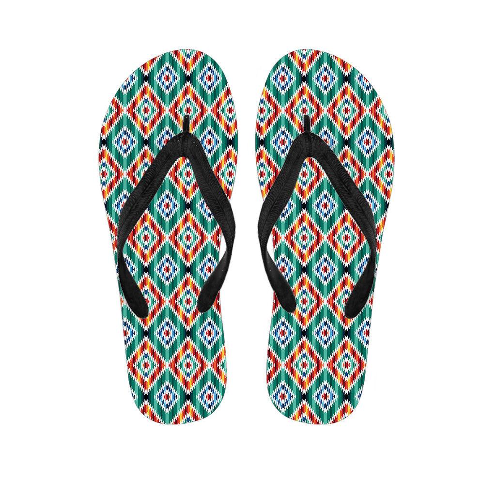 Tribal Pendleton Navajo Pattern Print Flip Flops