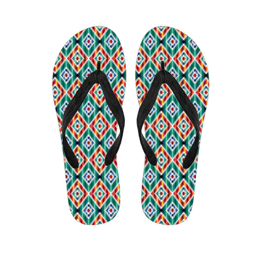 Tribal Pendleton Navajo Pattern Print Flip Flops