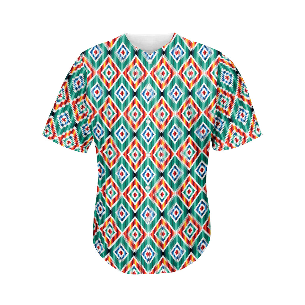 Tribal Pendleton Navajo Pattern Print Men's Baseball Jersey