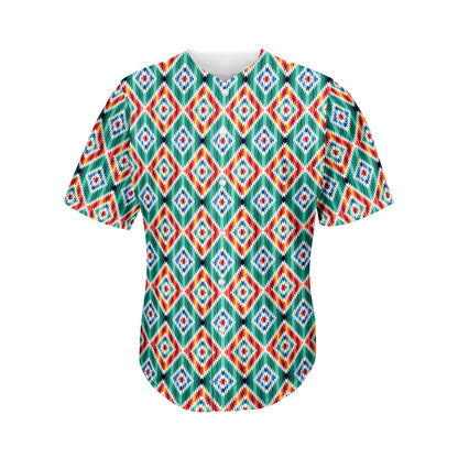 Tribal Pendleton Navajo Pattern Print Men's Baseball Jersey
