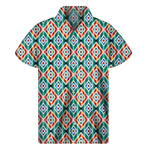 Tribal Pendleton Navajo Pattern Print Men's Short Sleeve Shirt