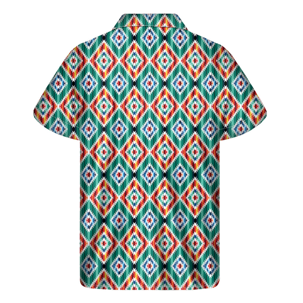 Tribal Pendleton Navajo Pattern Print Men's Short Sleeve Shirt