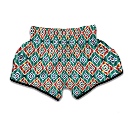 Tribal Pendleton Navajo Pattern Print Muay Thai Boxing Shorts