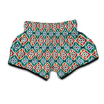 Tribal Pendleton Navajo Pattern Print Muay Thai Boxing Shorts