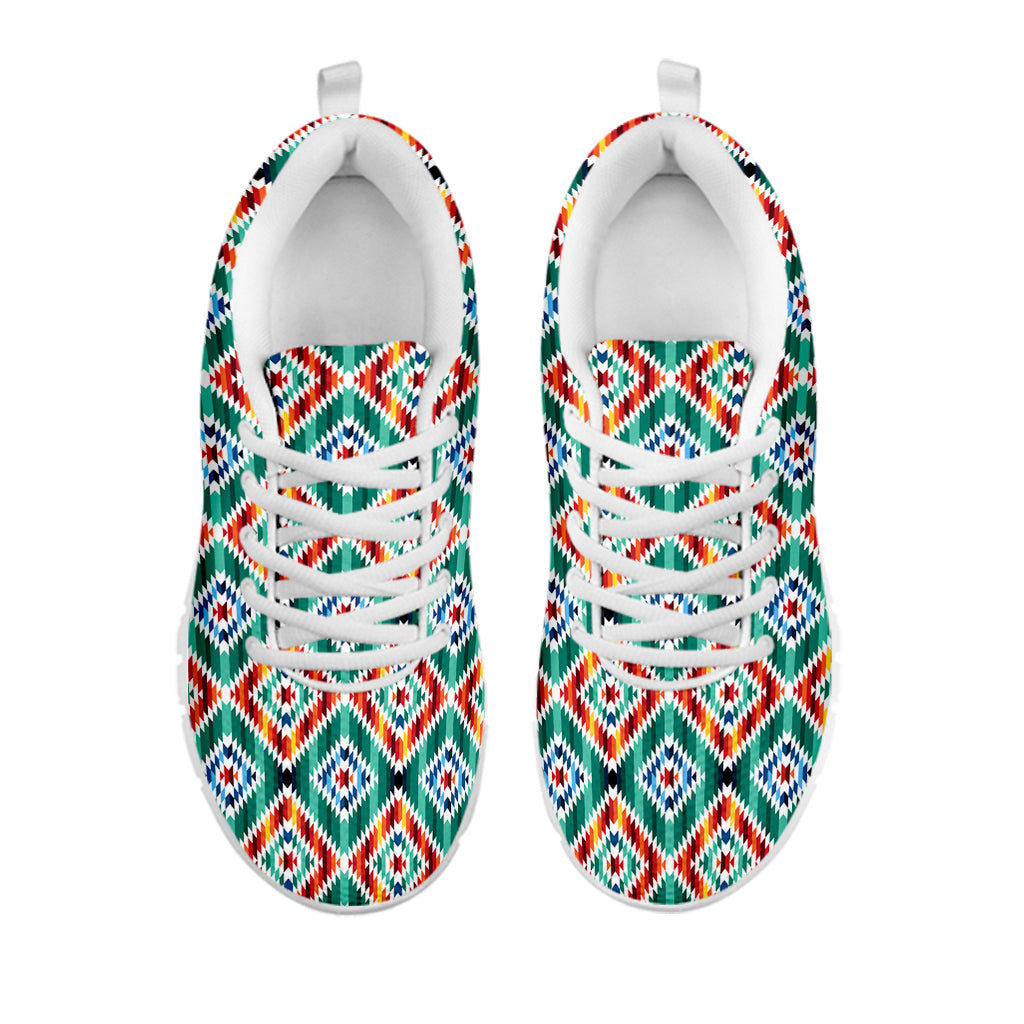 Tribal Pendleton Navajo Pattern Print White Sneakers
