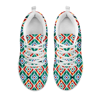 Tribal Pendleton Navajo Pattern Print White Sneakers