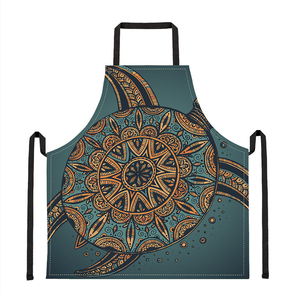 Tribal Sea Turtle Print Apron