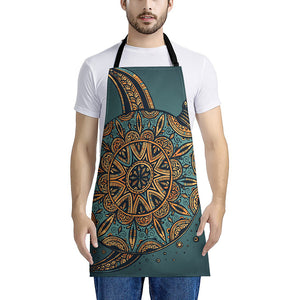 Tribal Sea Turtle Print Apron