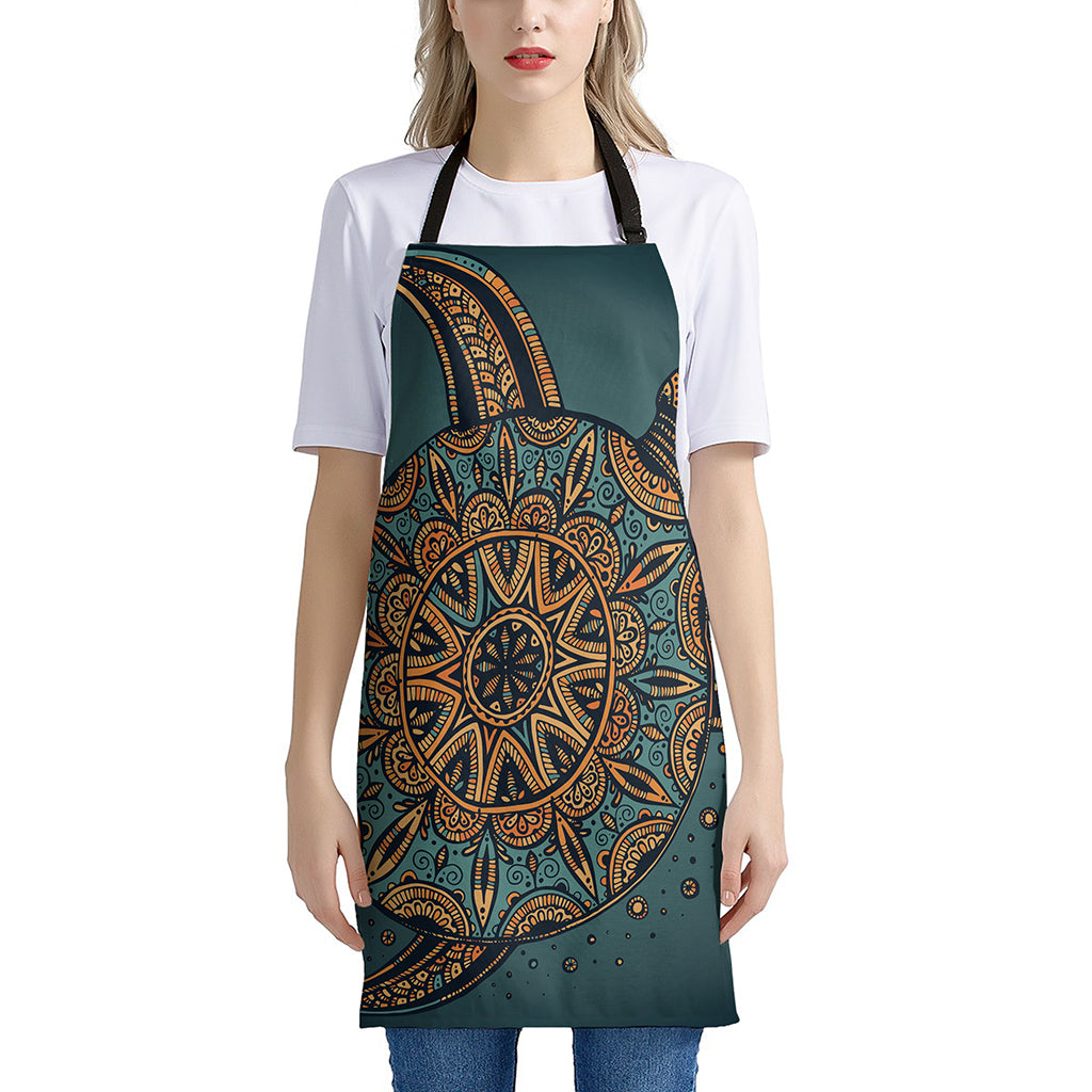 Tribal Sea Turtle Print Apron