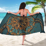 Tribal Sea Turtle Print Beach Sarong Wrap