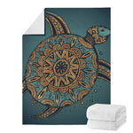 Tribal Sea Turtle Print Blanket
