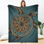 Tribal Sea Turtle Print Blanket
