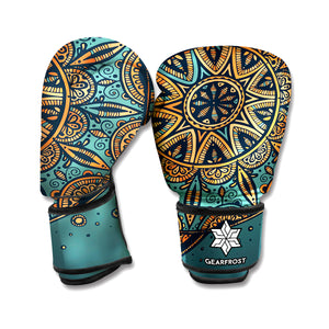 Tribal Sea Turtle Print Boxing Gloves