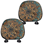 Tribal Sea Turtle Print Car Headrest Covers