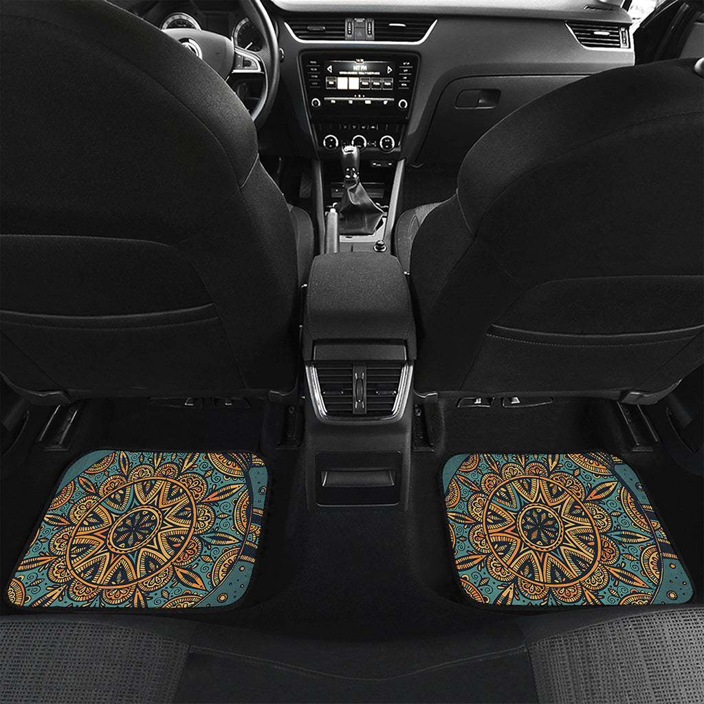 Tribal Sea Turtle Print Front and Back Car Floor Mats